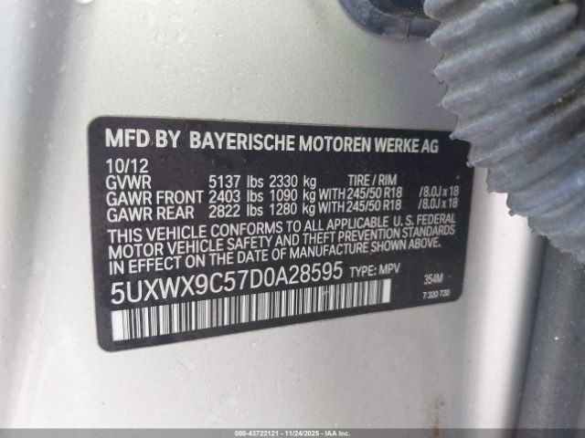 2013 BMW X3 5UXWX9C57D0A28595 Photo 8