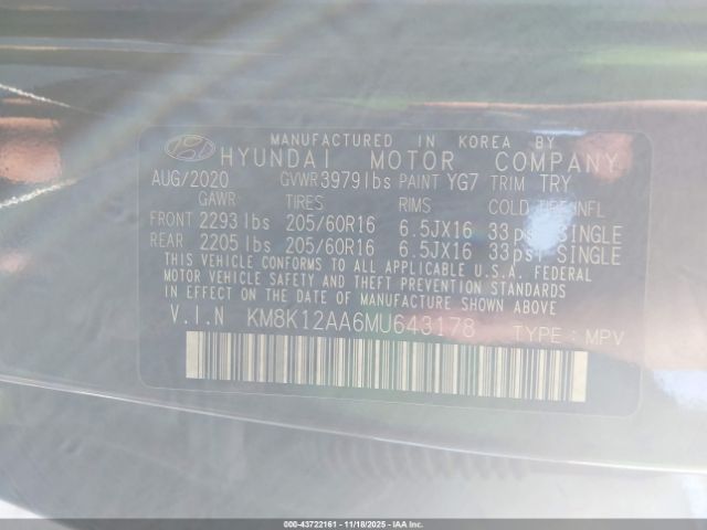 2021 HYUNDAI KONA KM8K12AA6MU643178 Photo 8