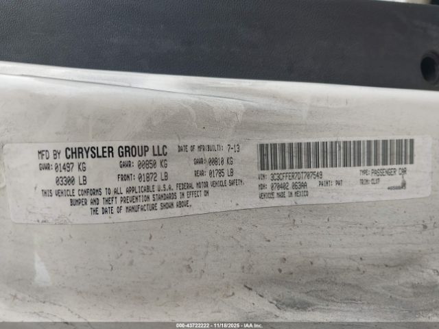 2013 FIAT 500C 3C3CFFER7DT707549 Photo 8