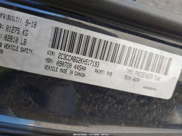 2019 CHRYSLER 300 2C3CCABG2KH517193 Photo 8