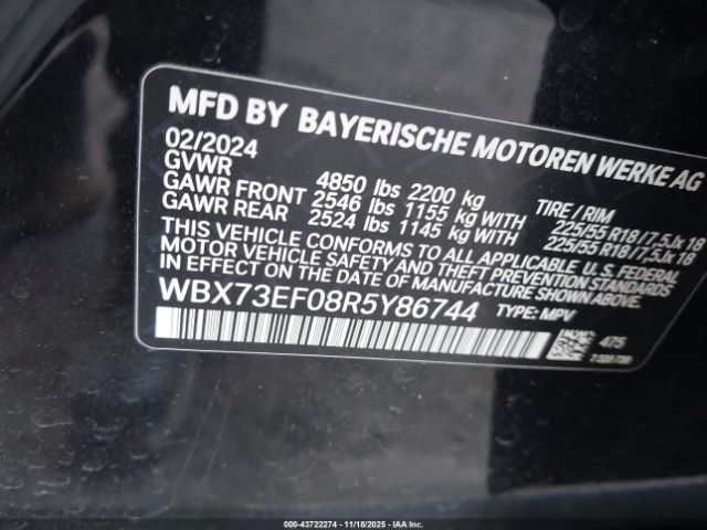 2024 BMW X1 WBX73EF08R5Y86744 Photo 8