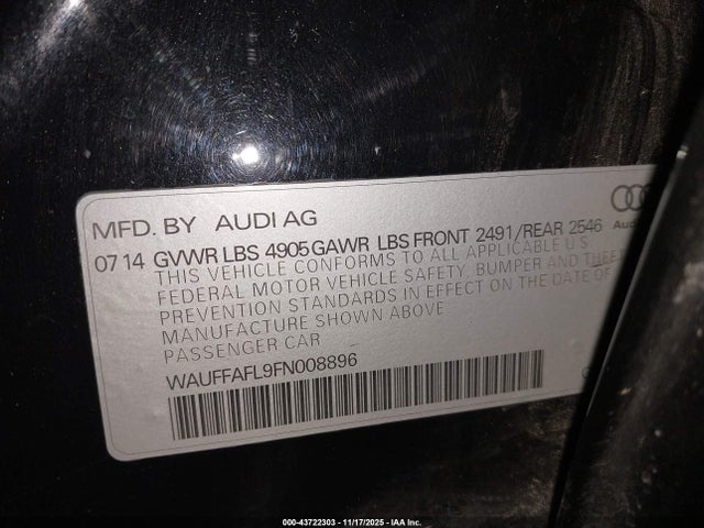 2015 AUDI A4 WAUFFAFL9FN008896 Photo 8