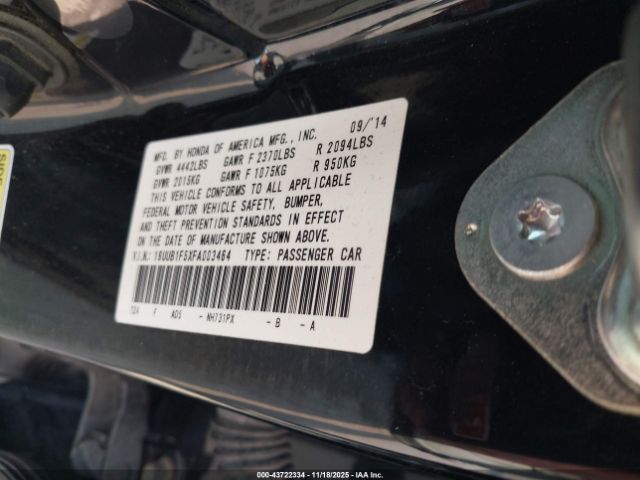 2015 ACURA TLX 19UUB1F5XFA003464 Photo 8