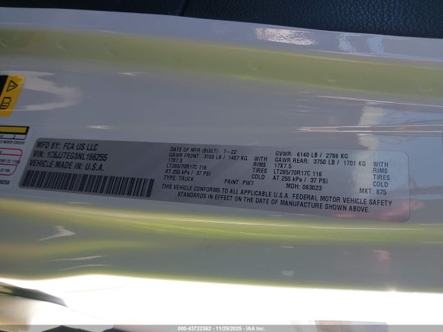 Jeep Gladiator Mojave 4x4 2022 1C6JJTEG8NL166255 Image 9