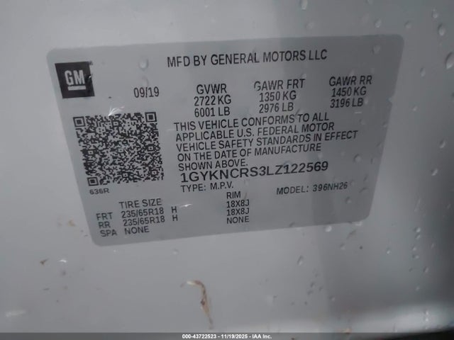 2020 CADILLAC XT5 1GYKNCRS3LZ122569 Photo 8