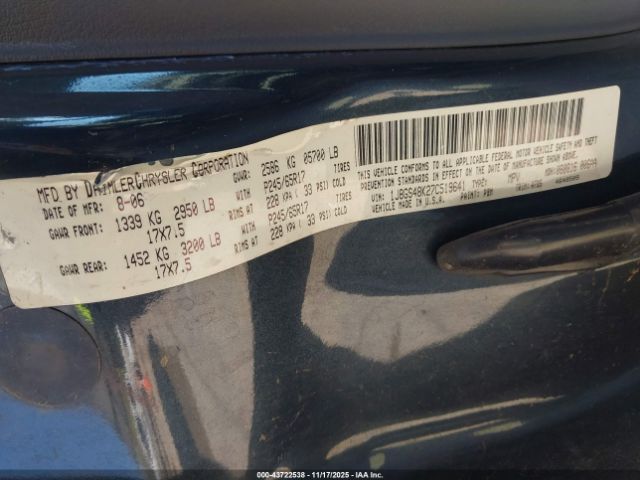 2007 JEEP GRAND CHEROKEE 1J8GS48K27C519641 Photo 8