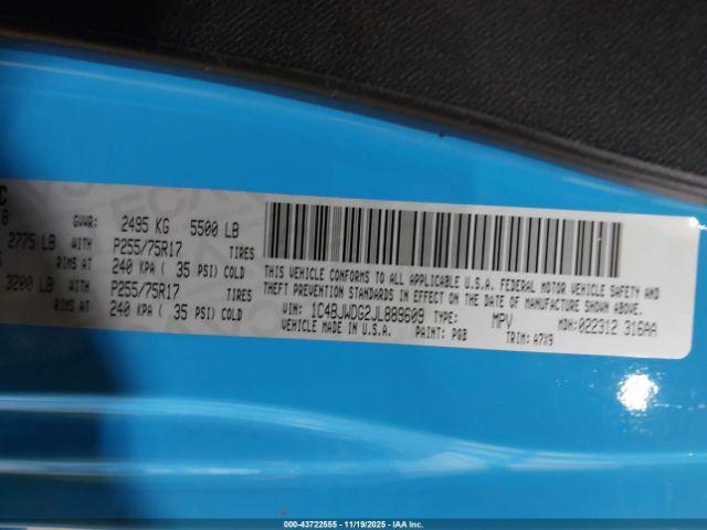 2018 JEEP WRANGLER JK UNLIMITED 1C4BJWDG2JL889609 Photo 8