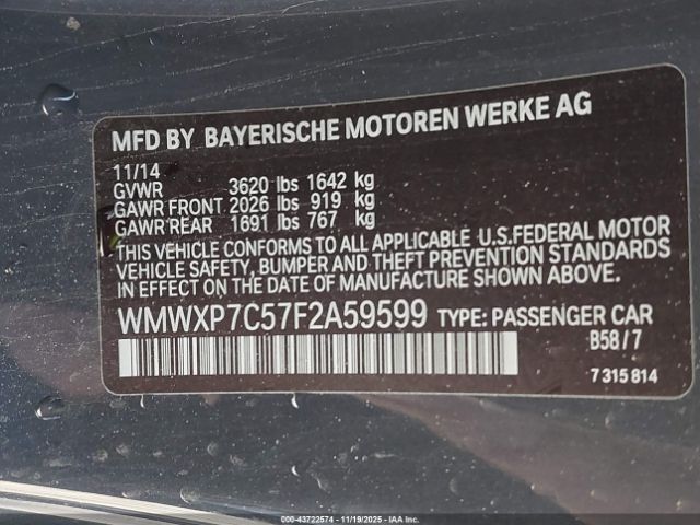 2015 MINI HARDTOP WMWXP7C57F2A59599 Photo 8