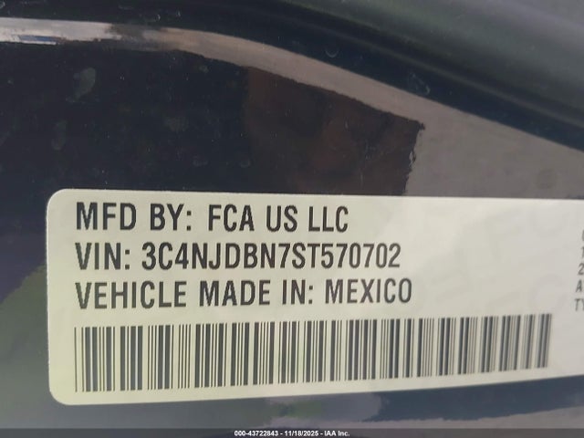 Aukcja sprzedaży 2025 Jeep Compass Latitude 4x4, vin: 3C4NJDBN7ST570702, numer aukcji: 43722843