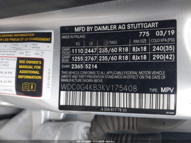 2019 MERCEDES-BENZ GLC 300 WDC0G4KB3KV175408 Photo 8