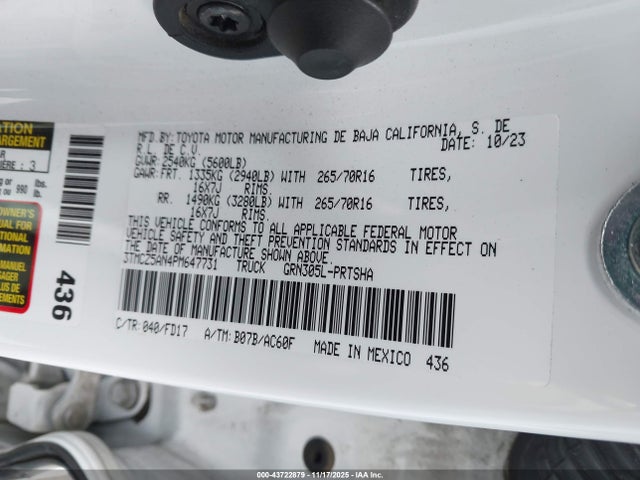 3TMCZ5AN4PM647731 Toyota Tacoma Trd Off Road