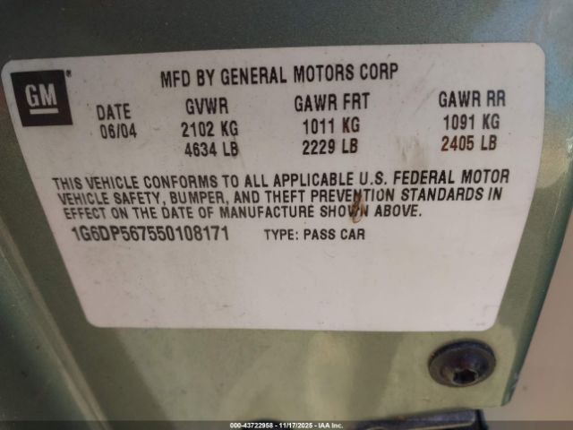 2005 CADILLAC CTS 1G6DP567550108171 Photo 8