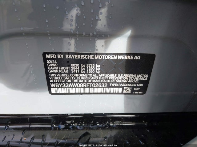 WBY33AW08RFT02632 BMW I4 Gran Coupe M50