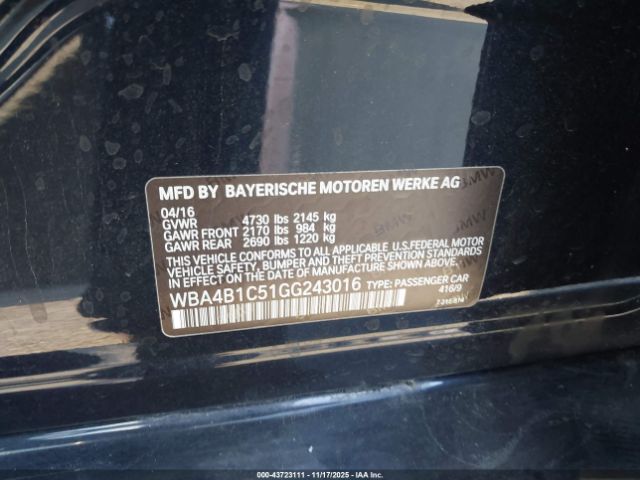 2016 BMW 435I GRAN COUPE WBA4B1C51GG243016 Photo 8