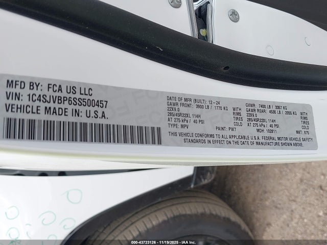 1C4SJVBP6SS500457 Jeep Wagoneer Series Ii 4x4