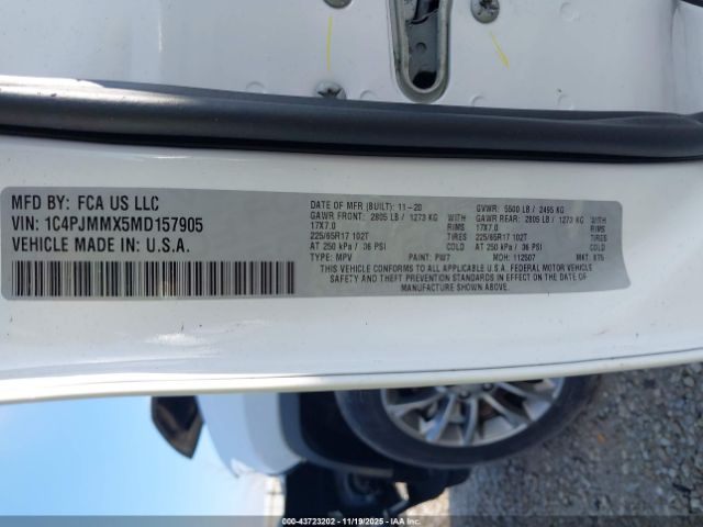 2021 JEEP CHEROKEE 1C4PJMMX5MD157905 Photo 8