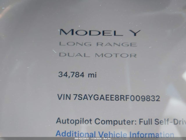 2024 TESLA MODEL Y 7SAYGAEE8RF009832 Photo 6