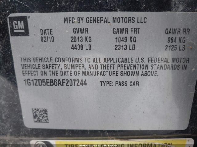 2010 CHEVROLET MALIBU 1G1ZD5EB6AF207244 Photo 8