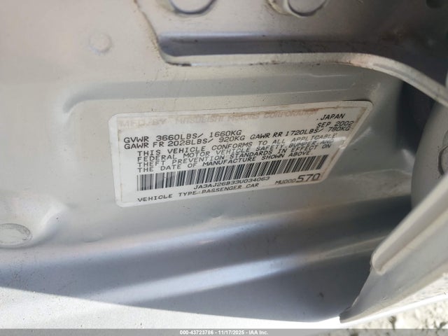 2003 MITSUBISHI LANCER JA3AJ26B33U034063 Photo 8