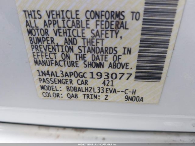 2016 NISSAN ALTIMA 1N4AL3AP0GC193077 Photo 8