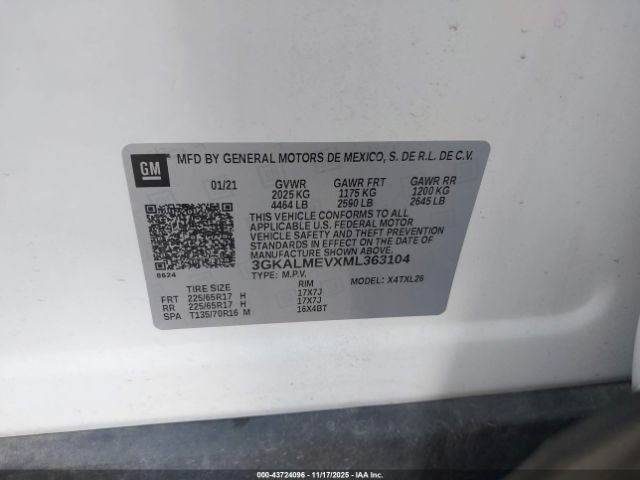 2021 GMC TERRAIN 3GKALMEVXML363104 Photo 8