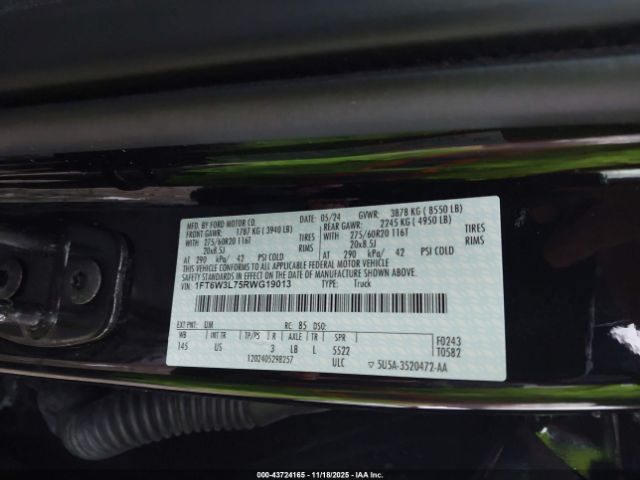 2024 FORD F-150 LIGHTNING 1FT6W3L75RWG19013 Photo 8