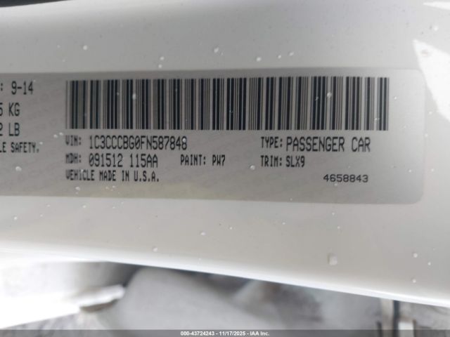 2015 CHRYSLER 200 1C3CCCBG0FN587848 Photo 8