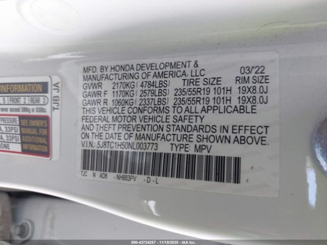 2022 ACURA RDX 5J8TC1H50NL003773 Photo 8