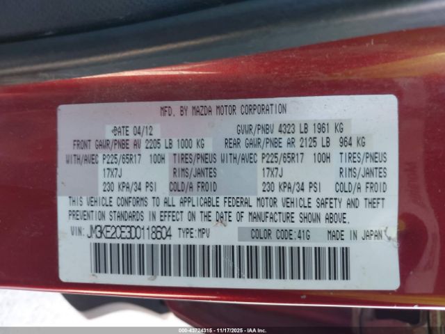 2013 MAZDA CX-5 JM3KE2CE3D0118604 Photo 8