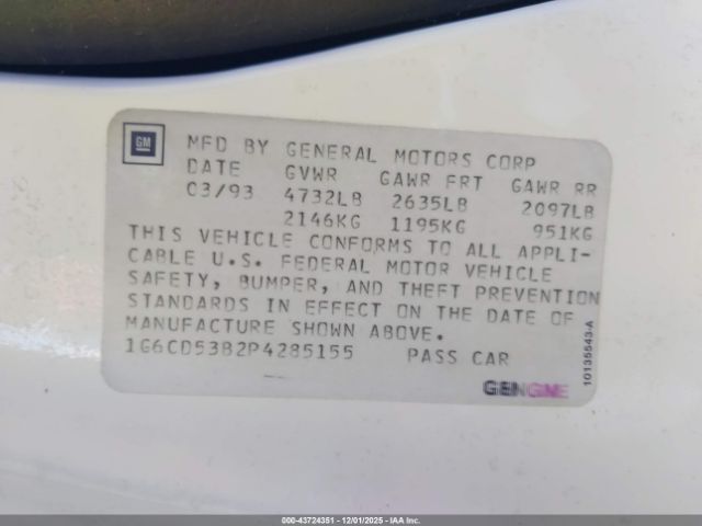 1993 CADILLAC DEVILLE 1G6CD53B2P4285155 Photo 8