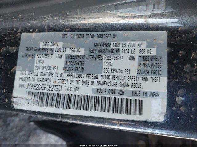 2015 MAZDA CX-5 JM3KE2CY9F0527901 Photo 8