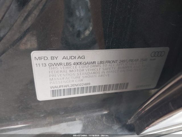 2014 AUDI A4 WAUFFAFL2EN022489 Photo 8