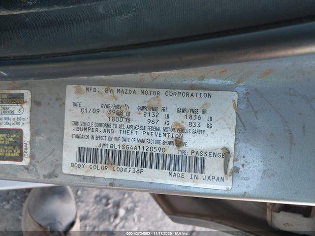 Aukcja sprzedaży 2010 Mazda Mazda3 I Sport, vin: JM1BL1SG4A1120590, numer aukcji: 43724882