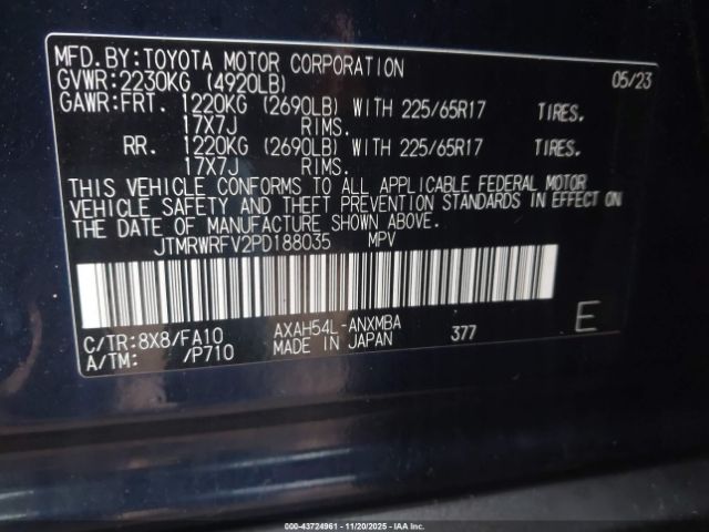 2023 TOYOTA RAV4 HYBRID JTMRWRFV2PD188035 Photo 8