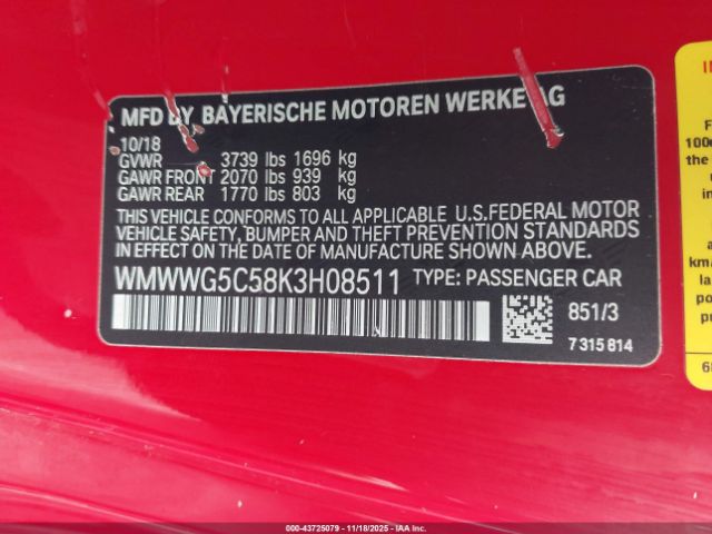 2019 MINI CONVERTIBLE WMWWG5C58K3H08511 Photo 8