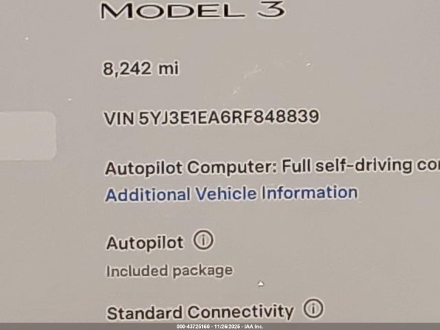 2024 TESLA MODEL 3 5YJ3E1EA6RF848839 Photo 8