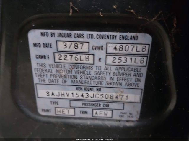 1988 JAGUAR XJ6 SAJHV1543JC508471 Photo 8