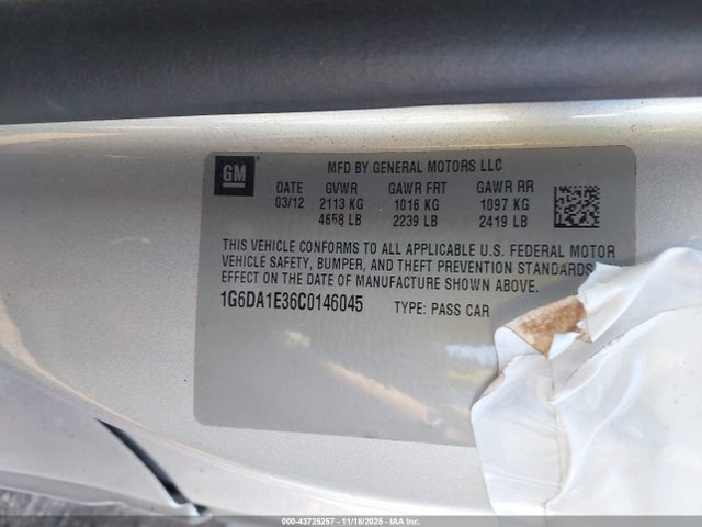 2012 CADILLAC CTS 1G6DA1E36C0146045 Photo 8