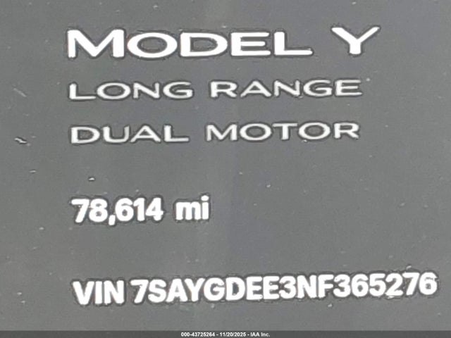 2022 TESLA MODEL Y 7SAYGDEE3NF365276 Photo 6