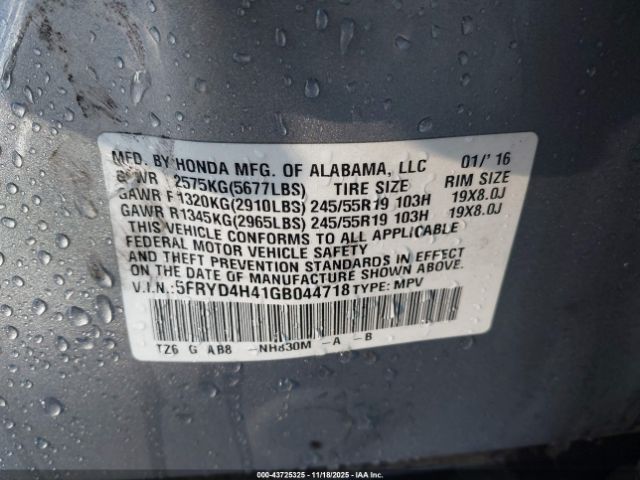 2016 ACURA MDX 5FRYD4H41GB044718 Photo 8