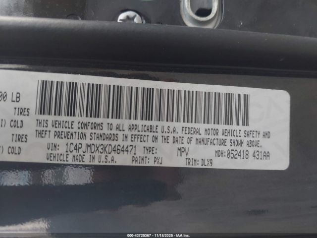 2019 JEEP CHEROKEE 1C4PJMDX3KD464471 Photo 8