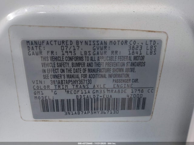 2017 NISSAN SENTRA 3N1AB7AP5HY367130 Photo 8