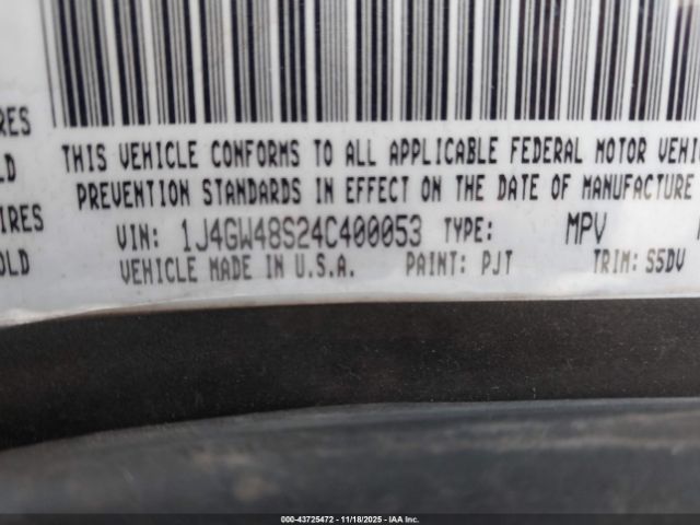 2004 JEEP GRAND CHEROKEE 1J4GW48S24C400053 Photo 8