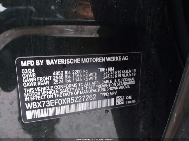 2024 BMW X1 WBX73EF0XR5Z27262 Photo 8