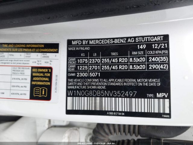 2022 MERCEDES-BENZ GLC 300 W1N0G8DB5NV352497 Photo 8