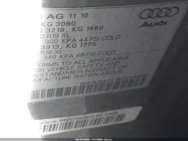 2011 AUDI Q7 WA1LGAFE1BD004999 Photo 8