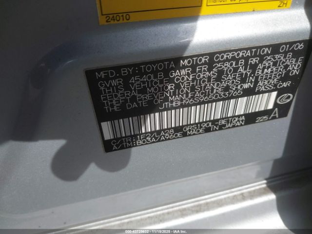 2006 LEXUS GS 300 JTHBH96S965033765 Photo 8