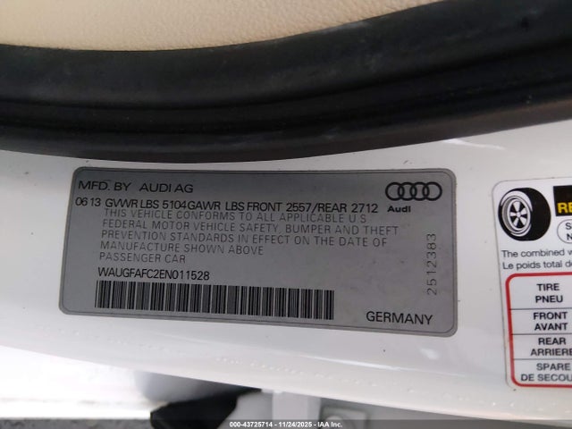 2014 AUDI A6 WAUGFAFC2EN011528 Photo 8
