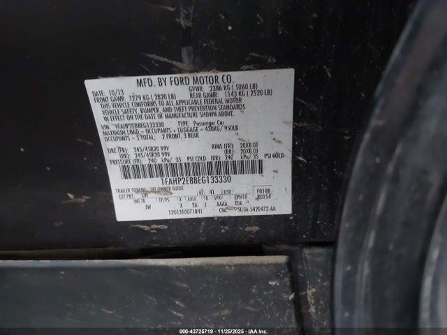 1FAHP2E88EG133330 Ford TAURUS SEL