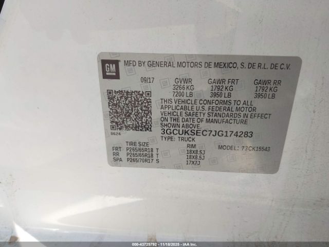 2018 CHEVROLET SILVERADO 1500 3GCUKSEC7JG174283 Photo 8